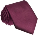 Krawat jedwabny jednolity bordowy