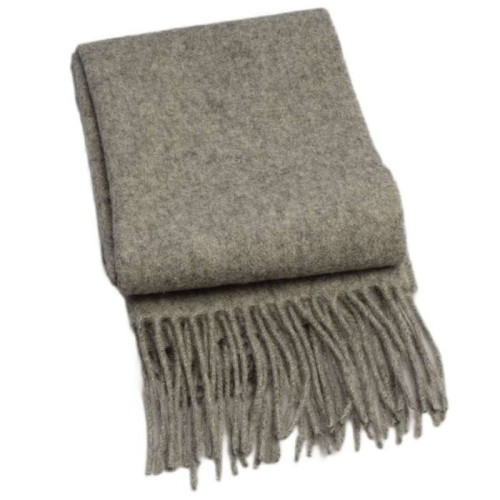 Szal wełniany szary