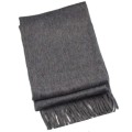 Szal wełniany szary ciemny