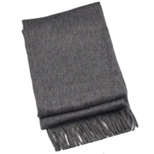 Szal wełniany szary ciemny