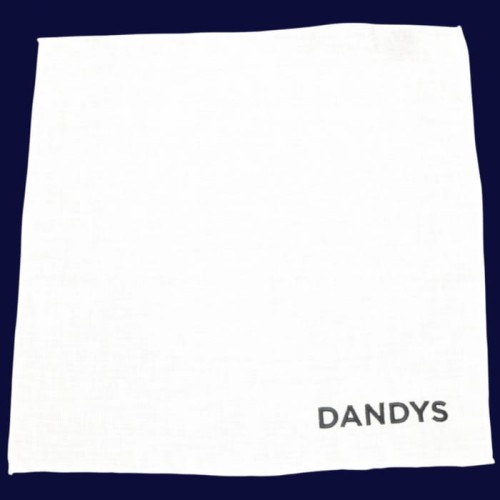 Poszetka lniana biała jednolita dandys