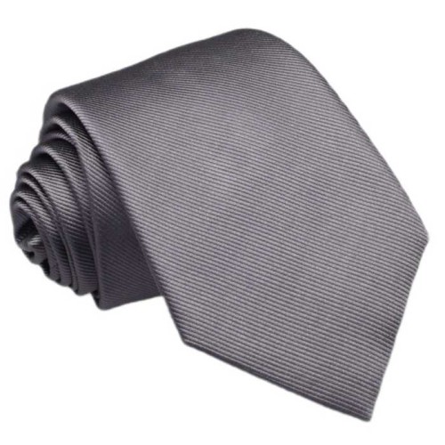 Krawat szary jednolity