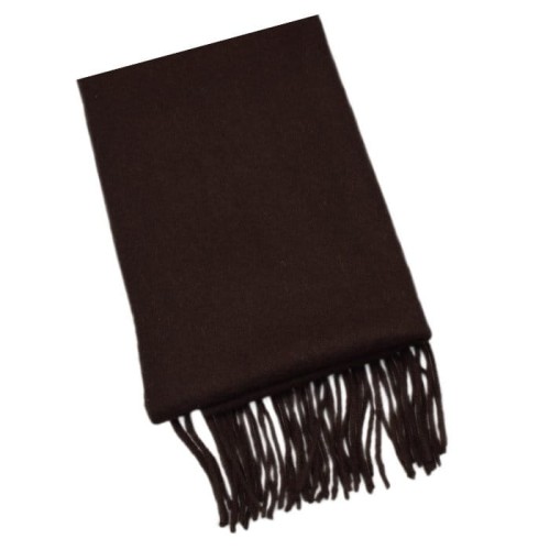 Szal wełniany brązowy
