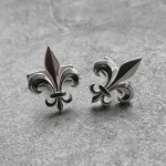 Spinki mankietowe srebrna lilia (fleur de lis 2)