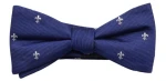 Mucha jedwabna granatowa fleur de lis