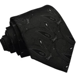Paisley Tie 100% Silk (Black)