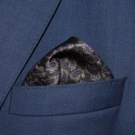 Paisley Green ocket Square 100% Silk