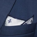 Poszetka jedwabna lilia fleur de lis koszula 4