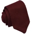 Krawat knit jednolity bordowy