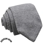 Krawat knit jednolity szary