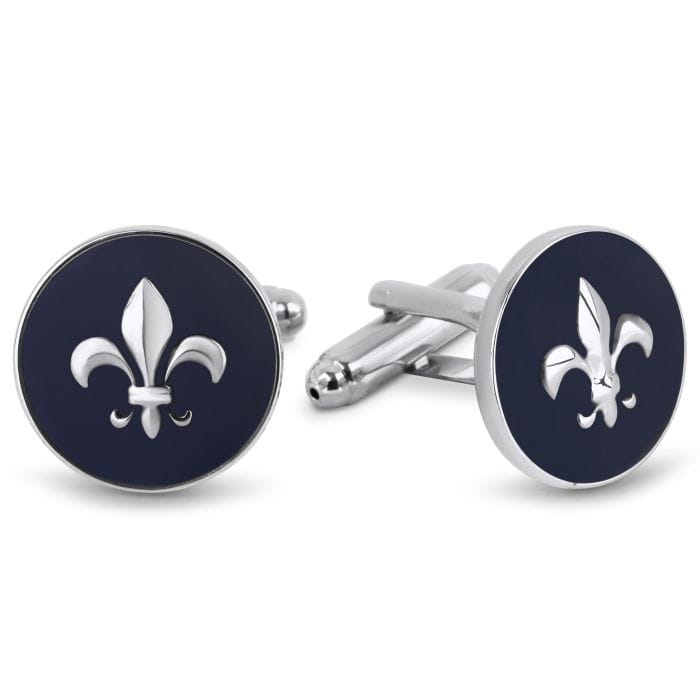 Spinki mankietowe lilia (granat) fleur de lis