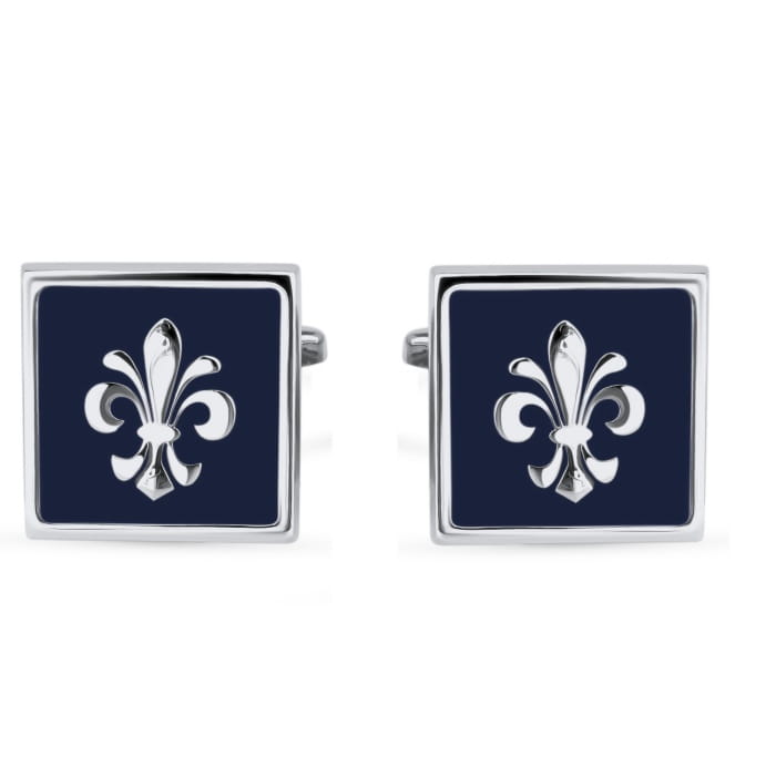 Spinki mankietowe lilia (granat) fleur de lis (2)