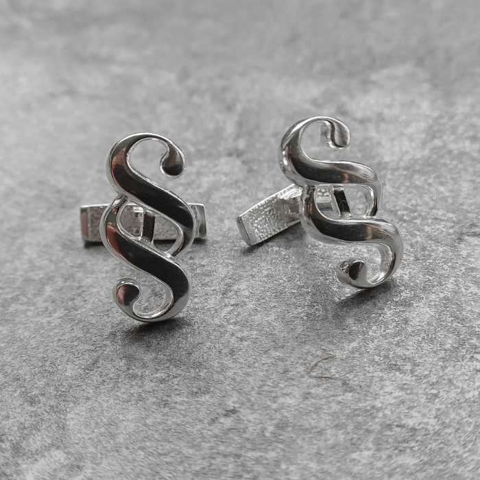 Spinki do mankietów srebrny paragraf