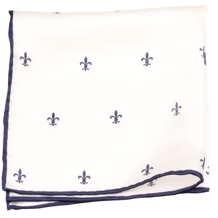 Poszetka jedwabna lilia  (Fleur de lis)