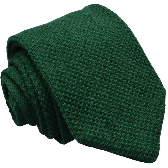 Krawat knit jednolity zielony